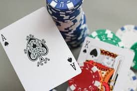 Blackjack table layout showing card positions and betting areas for players